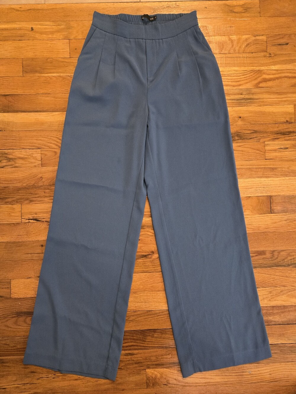 Tiffosi Blue Wide Leg High Waisted Trousers Pants Small Workwear Minimalist